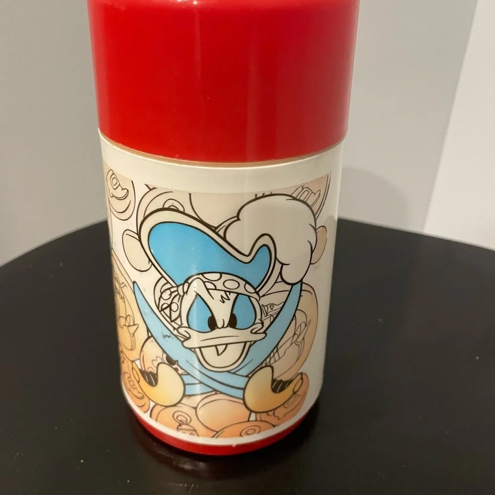 Disney Vintage Thermo Flask Aladdin Mickey Mouse, Goofy and Donald Duck Pirate